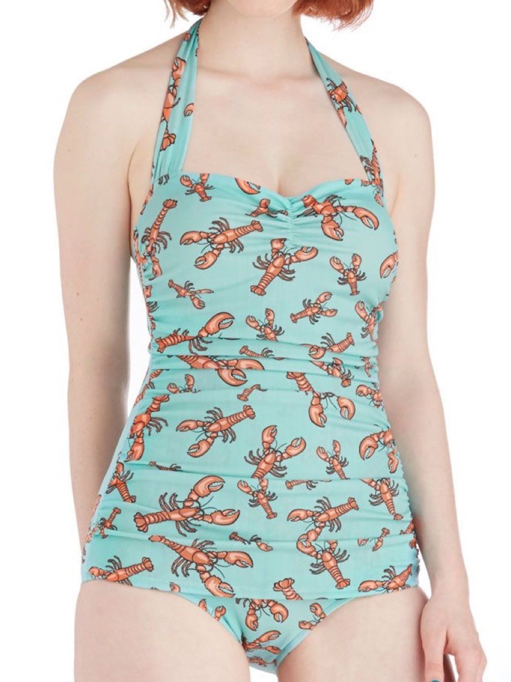 Navy PinUp Style retro bathing suit - Picture 2 of 2